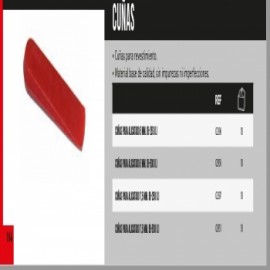 CUÑAS P/JUNTAS (BOLSA500PZ) 2950 RUBI