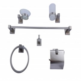 JGO ACCESORIOS P/BAÑO CUAD (6PZAS) 8022-S ALAN