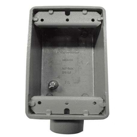 CAJA CUAD CONDULET RECTO 13MM FSC12 ANCLO