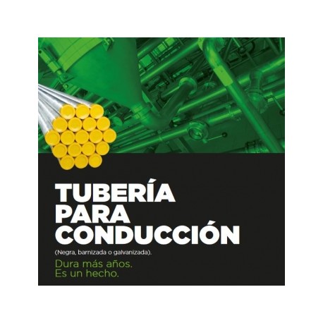 TUBO&AC NEGRO C40 C/R 32MM-6.40MT TUNA