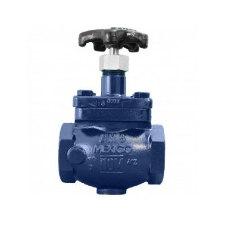 VAL GLOBO GAS CMS RECT ROSC 25MM AZUL