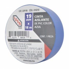 CINTA AISLAR AZUL 19MMX18M 616317 IUSA