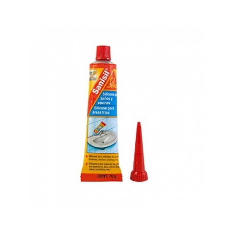 TUBO&SILICON SANISIL 70GR TRANS 539826 SIKA